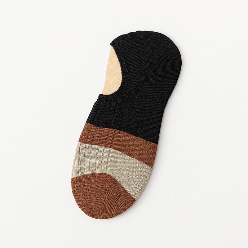 

Мужские новые летние хлопковые спортивные дышащие влагоотводящие силиконовые нескользящие невидимые носки 1 pair