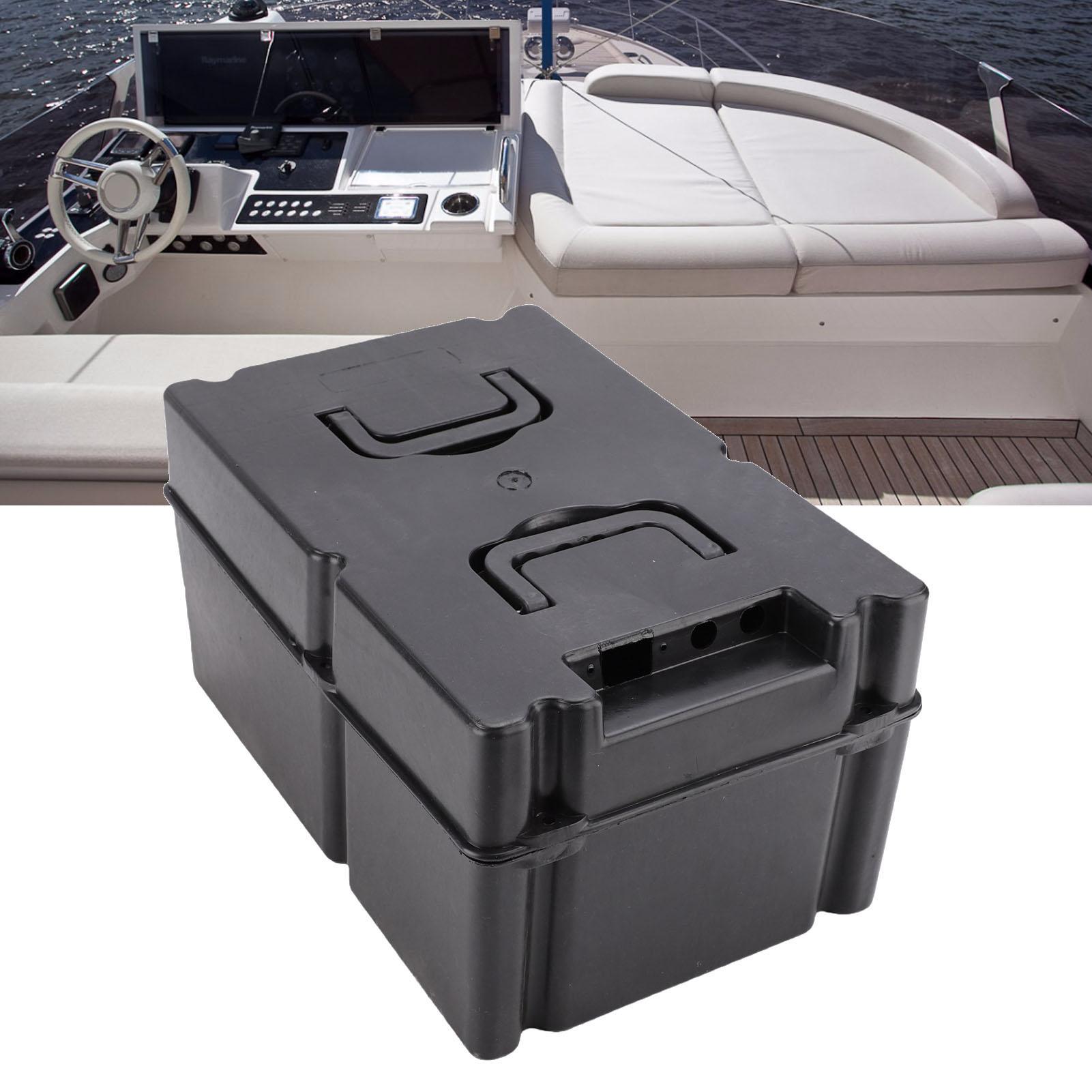 Marine Batterijbox, ABS Batterijbehuizing met Dubbele Handgrepen 350x220x170mm voor Boot RV Camping ATV Quad Go-kart