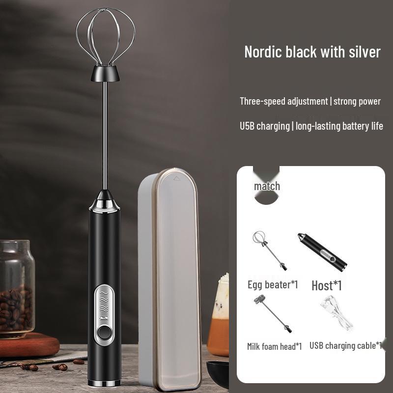 Electric Milk Frother & Mini Mixer for Protein Shakes and Coffee Foam
