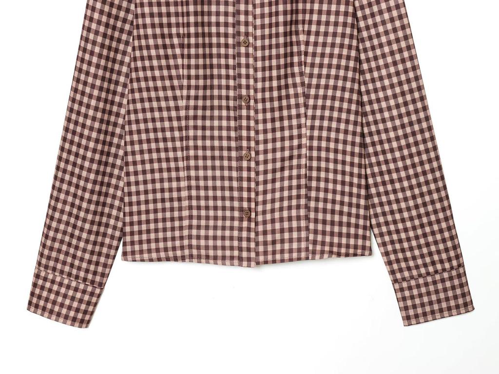 Spring 2026 Women's Plaid Shirt: European & American Style, Slim Fit, Versatile Fashion.