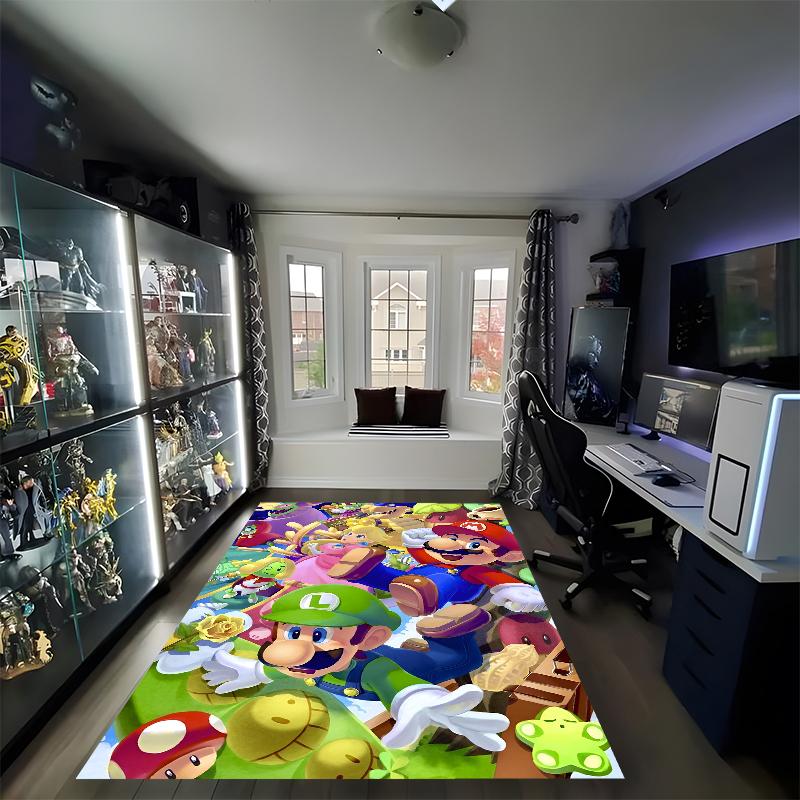 Mario Printed Carpet, Rug for Office Chair Living Room Bedroom Kitchen Room Decor Gifts.