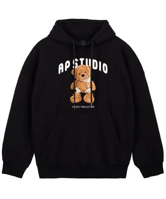 Baby Beardoll Oversized Wide Shoulder Hoodie_Black