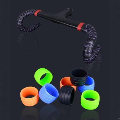 Cinta Elástica de Silicone para Bicicleta Fixação Anti-Deslizante Tiras com Argolas para Fita de Guidão de Bicicleta de Estrada, Tamanho Pequeno, Leve