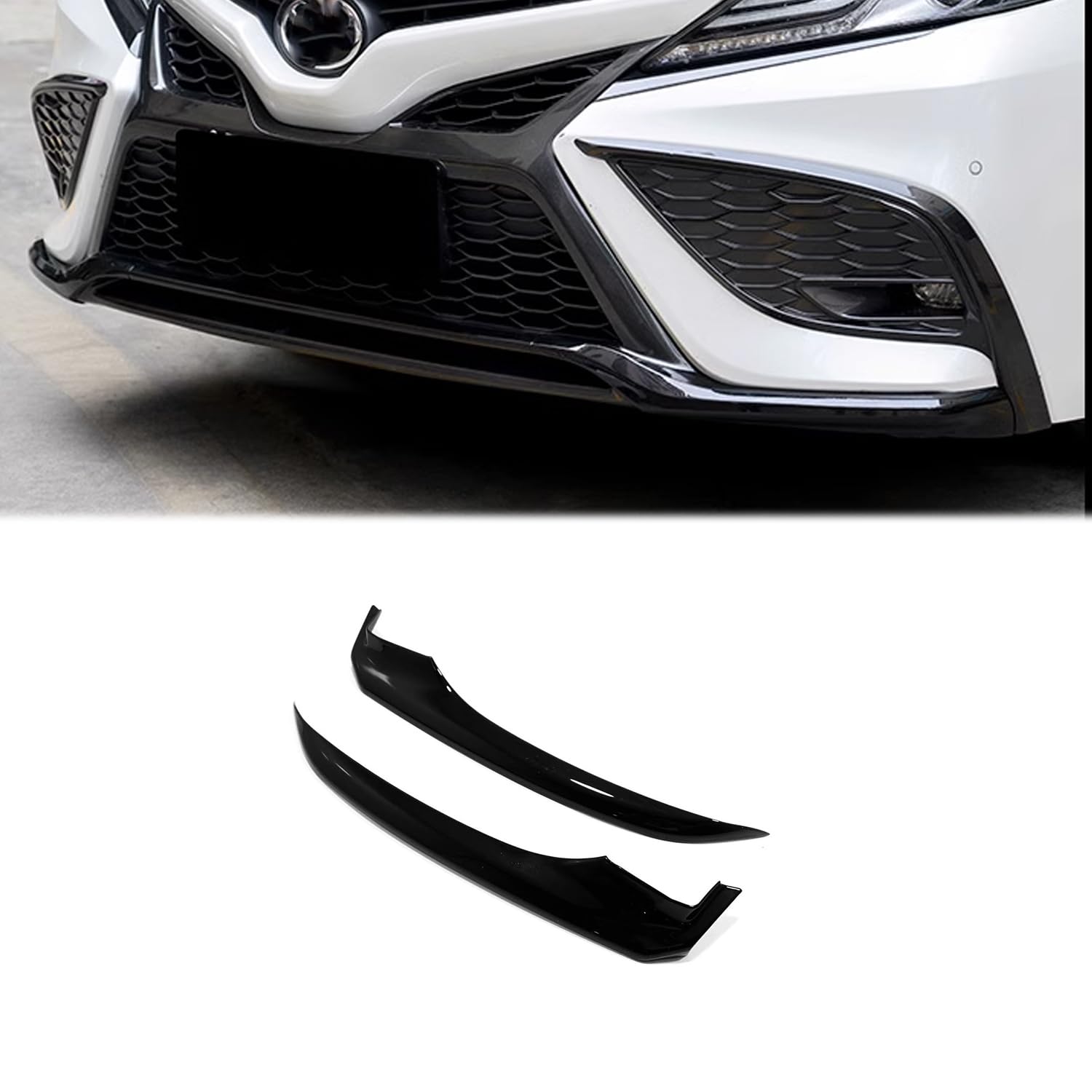 

Hyorabyn Накладка на передний бампер для Toyota Camry 70 Series Sport WS Передний угол Прочные Заказные детали (2017.10-2020) - Черный, Экстерьер, Устойчивый к царапинам, чёрный