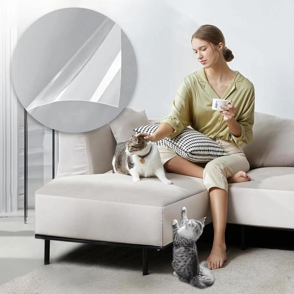 Cat Sofa Anti-Scratch Sticker Cat Scratch Post Furniture Sofa Protector 4 Pack Cat Scratch Board Sofa Scratcher Tape
