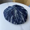 Versatile Spring and Autumn Retro Washed Denim Beret Women's Fashion Trend Street Painter Hat Shows Small Face