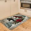 1Pcs Anti Fatigue Kitchen Rugs, Christmas Horse Print Waterproof Non-Slip Thick Cushioned Kitchen Mat Heavy Duty Comfort Standing Mat for Kitchen