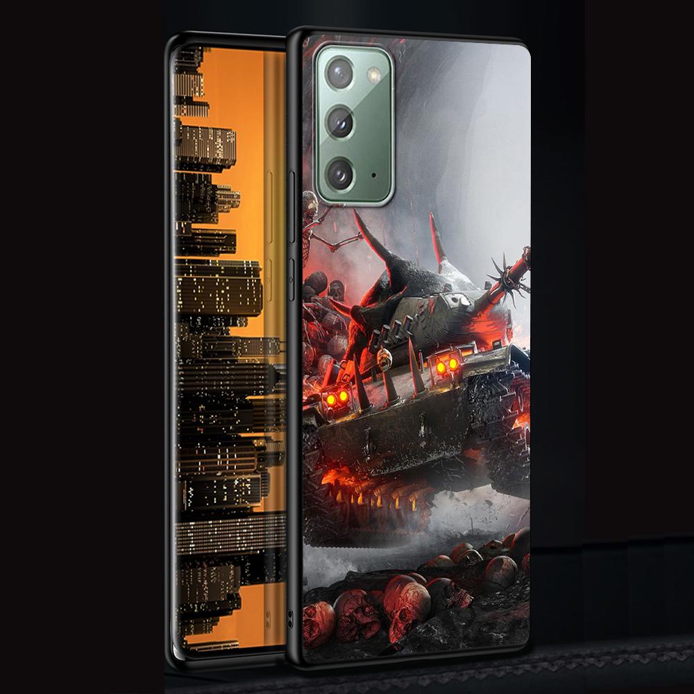 Tanks Fighter Warship Case for Samsung Galaxy Note 20 Ultra 10 Lite 9 8 A53 A52 A12 S22 S21 FE S20 Plus TPU Black Phone Cover