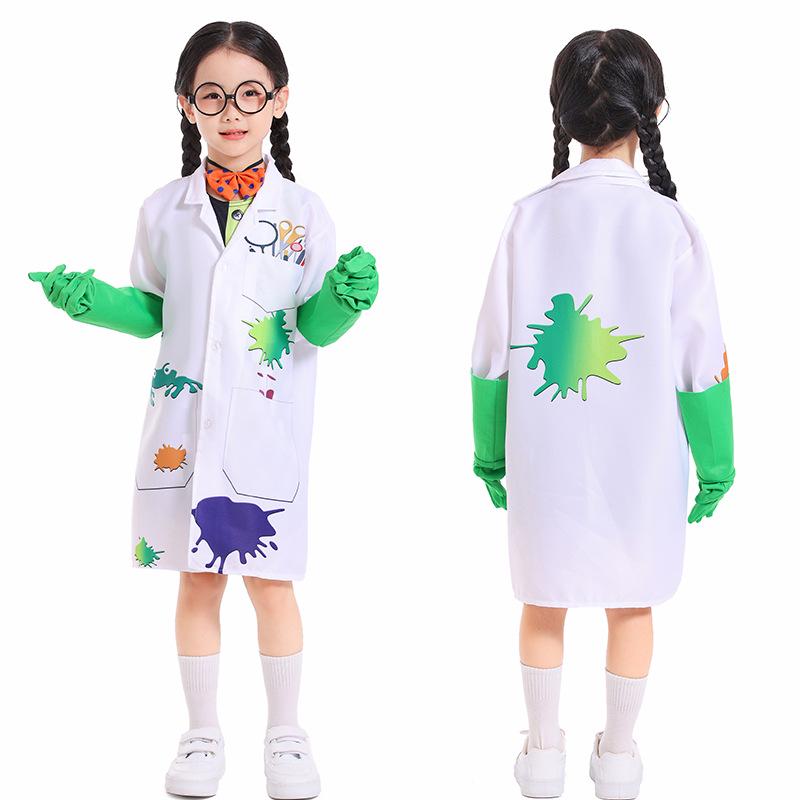 Kinder Halloween Astronomer Wissenschaftler Kostüm mit Frosch Design