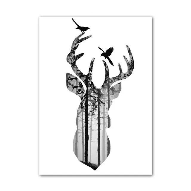 Black White Dandelion Blooming Flower Canvas Paintings Modern Minimalist Flower Plant Wall Art Poster Prints for Room Home Decor