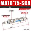 Mini Stainless Steel Pneumatic Cylinder MA Series (16-40mm Bore, 50-200mm Stroke)