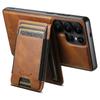 SUTENI H17 For Samsung Galaxy S25 Ultra Magnetic Case Card Slots Leather + TPU Kickstand Phone Cover
