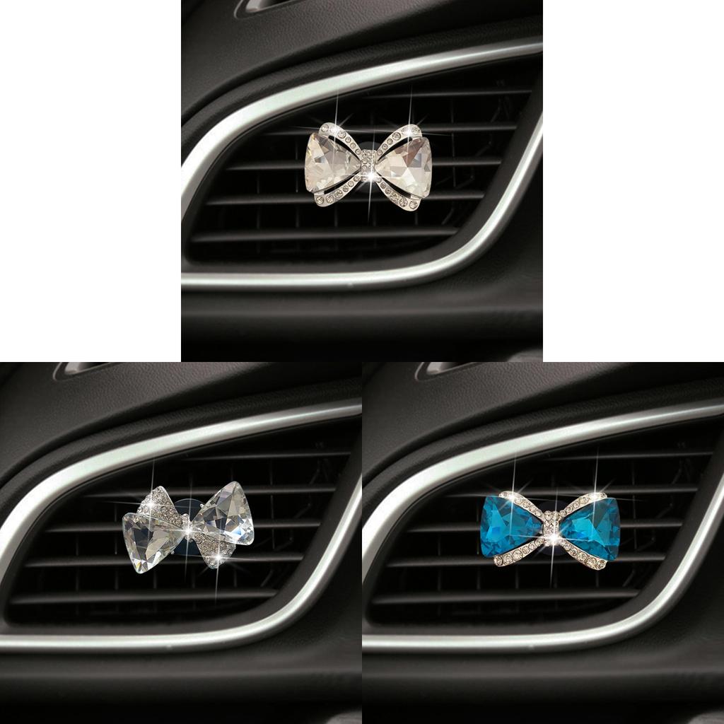 Clipe de Perfume para Carro Borboleta de Strass de Cristal Transfronteiriço Clipe Decorativo de Fragrância para Saída de Ar