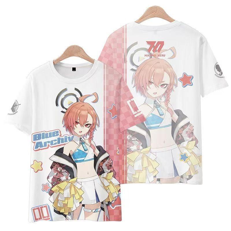 Blue Archive Asuma Toki Ichinose Asuna Summer Clothes Anime Cosply Short-sleeved T-shirt