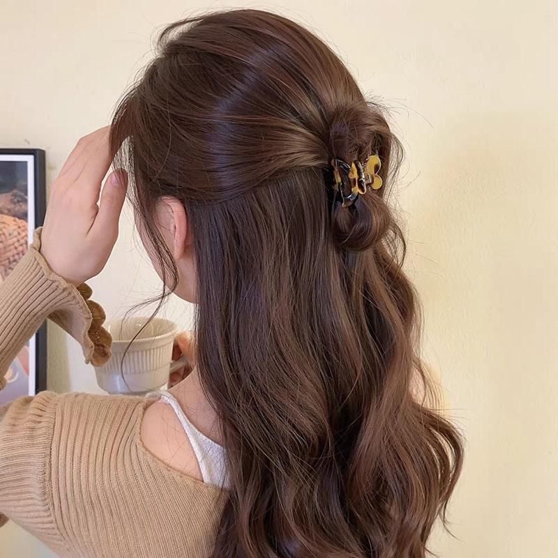 New Small Heart Hair Claw Clamp Acetate Hair Crabs for Girls Cute Heart Shaped Hair Clips Women Hair Accessories Hairpins Clips