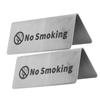Table Top Sign Stainless Steel Double Sided Versatile Silver Tabletop Card Sign for Party Wedding