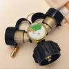 Propane Adapter with Gauge Y Splitter Adapter 2 Way Gas Adapter Propane Tank Connector Adapter for Outdoor Camping Cooking