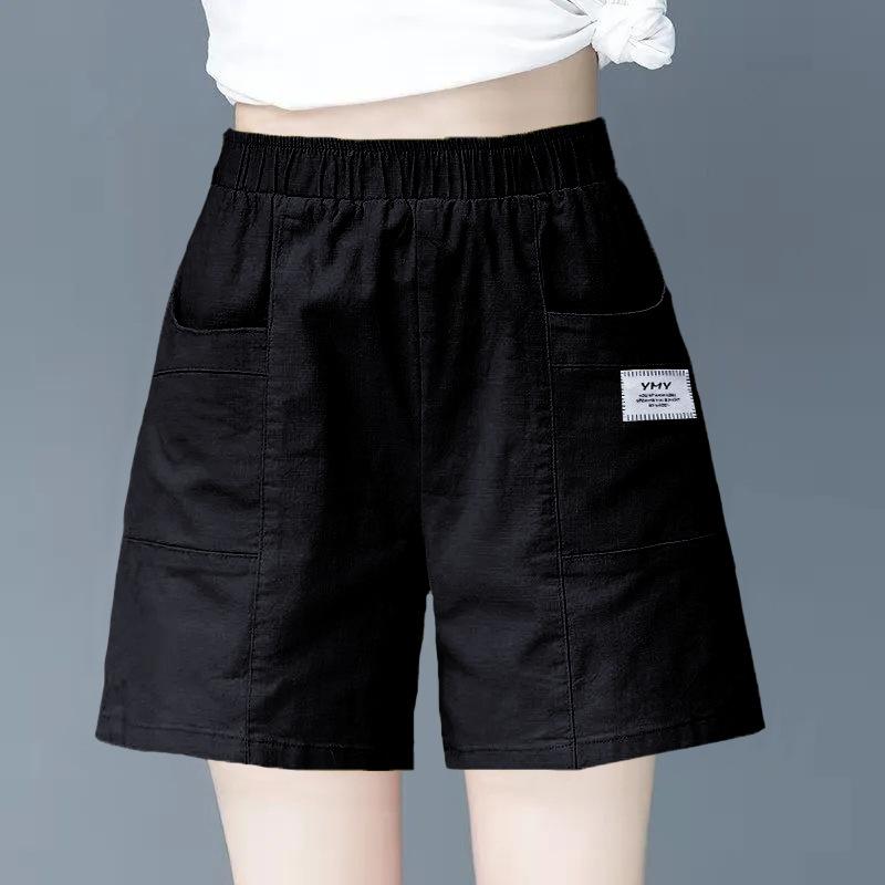 Summer Shorts Women's High Waist Wide Leg Pants Thin Loose Fifth Pants Ins Fashion Leisure Sports Commute