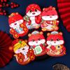 6pcs Traditional 2025 Snake Year Red Envelopes Laser Good Lucky Red Packets  Wedding Birthday