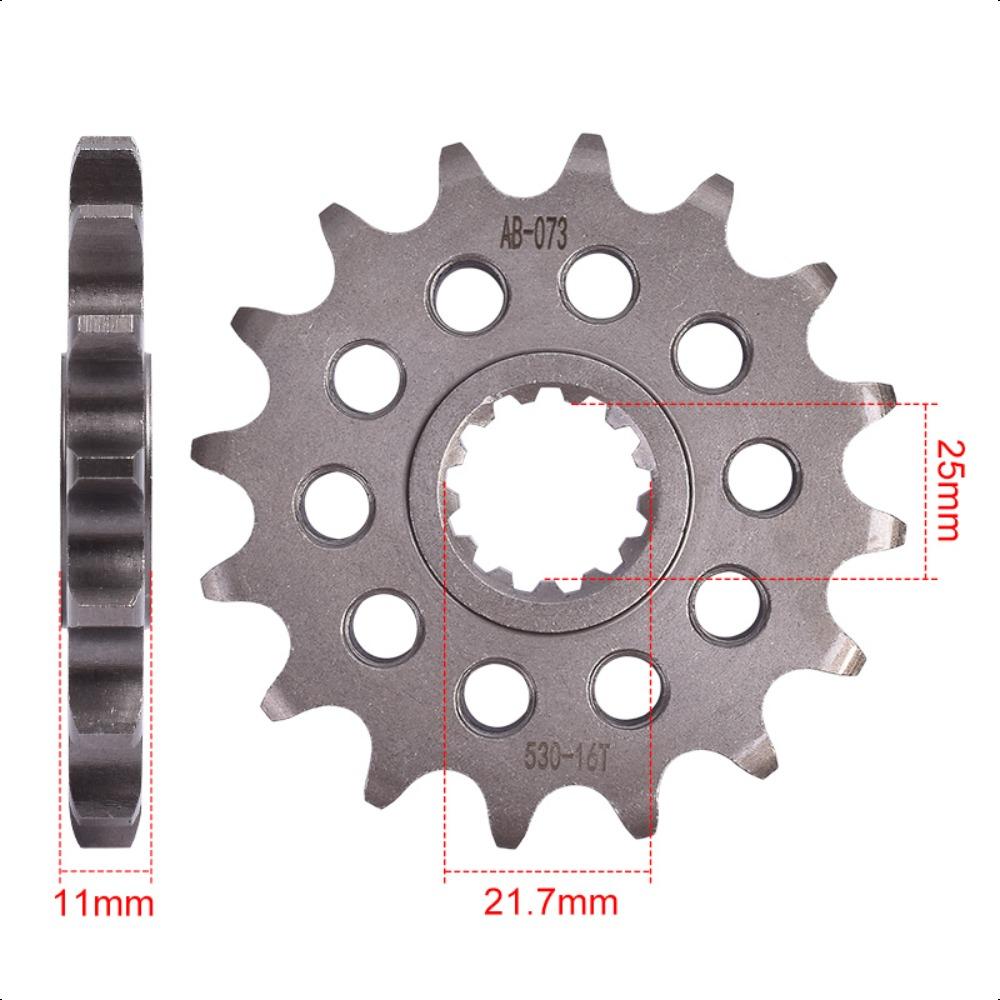530 16T 42T Motor Bike Front Rear Sprocket Gear Wheel Cam for Yamaha FZR1000 1987-1988 YZF750 R 1993-1997 front 16T