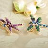 Enamel Dragonfly Fly Brooches Zinc Alloy Insect Brooch Pins For Women Kids