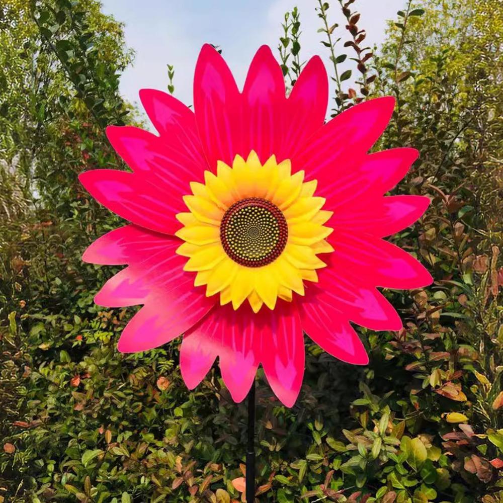 Multistyles Rotating Sunflower PVC Garden Yard Wind Spinner  Outdoor Party Picnic Decor