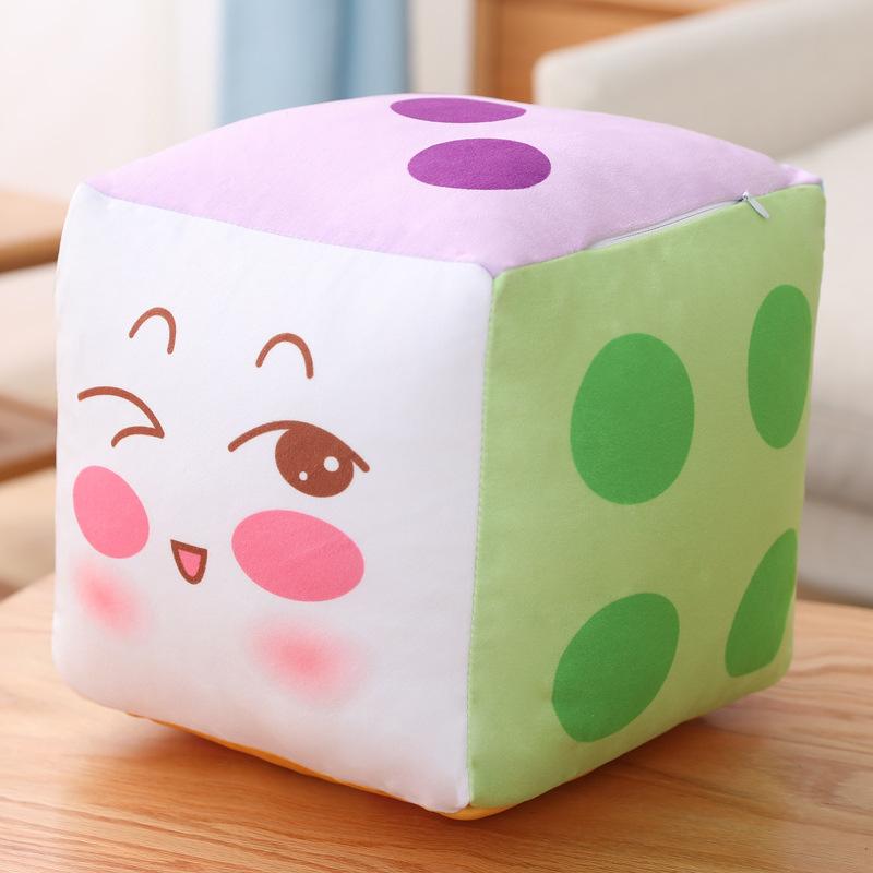 Creative Mahjong Throw Pillow Plush Toy Dice Doll Home Sofa Pillow Cushion Girl Sleeping Doll