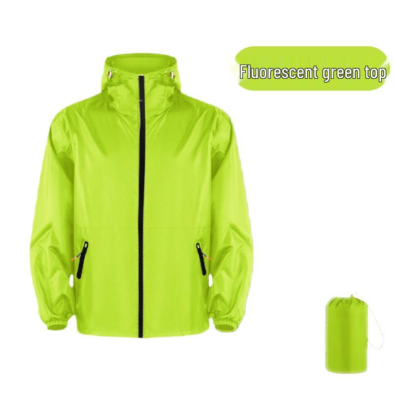 Lightweight Reflective Waterproof Raincoat Set for Riders