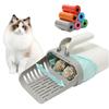 Custom Eco-Friendly Plastic 2-in-1 Integrated Cat Litter Scooper Shovel Detachable Cleaning Garbage Bag Small Animals