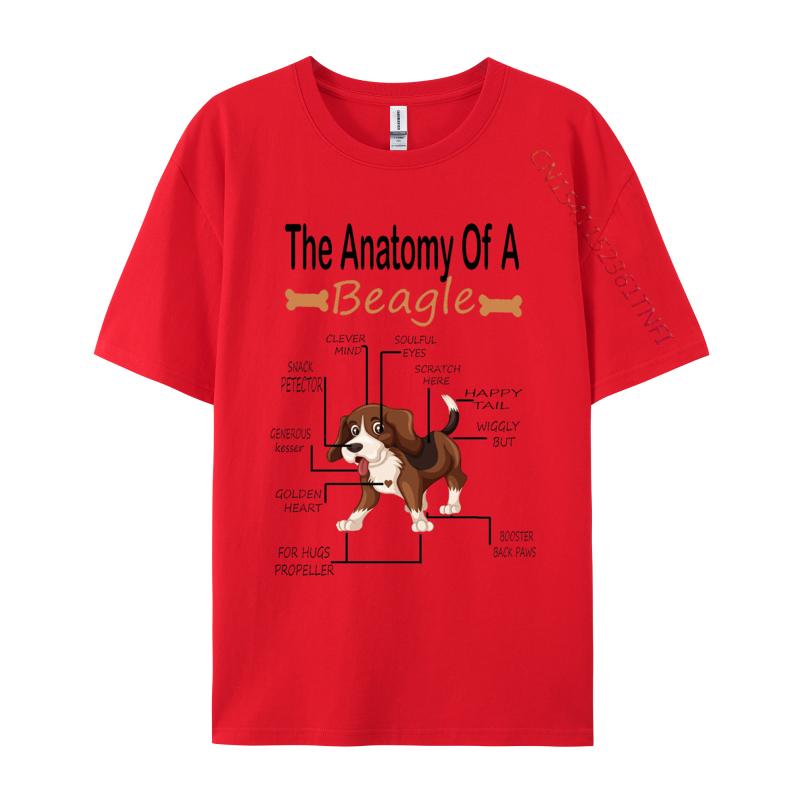 The Anatomy Of A Beagle Dog Tshirt Vintage Animals Lovers Retro Style TShirt Breathable Cloth Tees Tops S