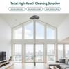 Fan Shaped Cobweb Duster Extendable Stainless Steel Handle Washable Soft Bristles for Window Blind Car Interior Dust Removal