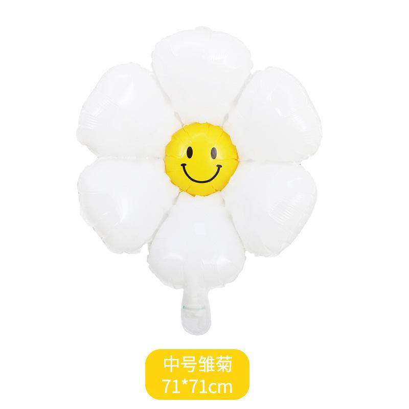 Wind White Little Daisy Balloon Egg Flower Chrysanthemum Birthday Arrangement Smiley Face Sun Flower Balloon
