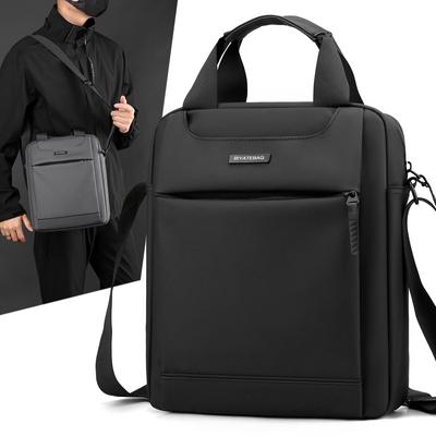 Men's Shoulder Bag Solid Color Crossbody Bag Business Commuter Briefcase