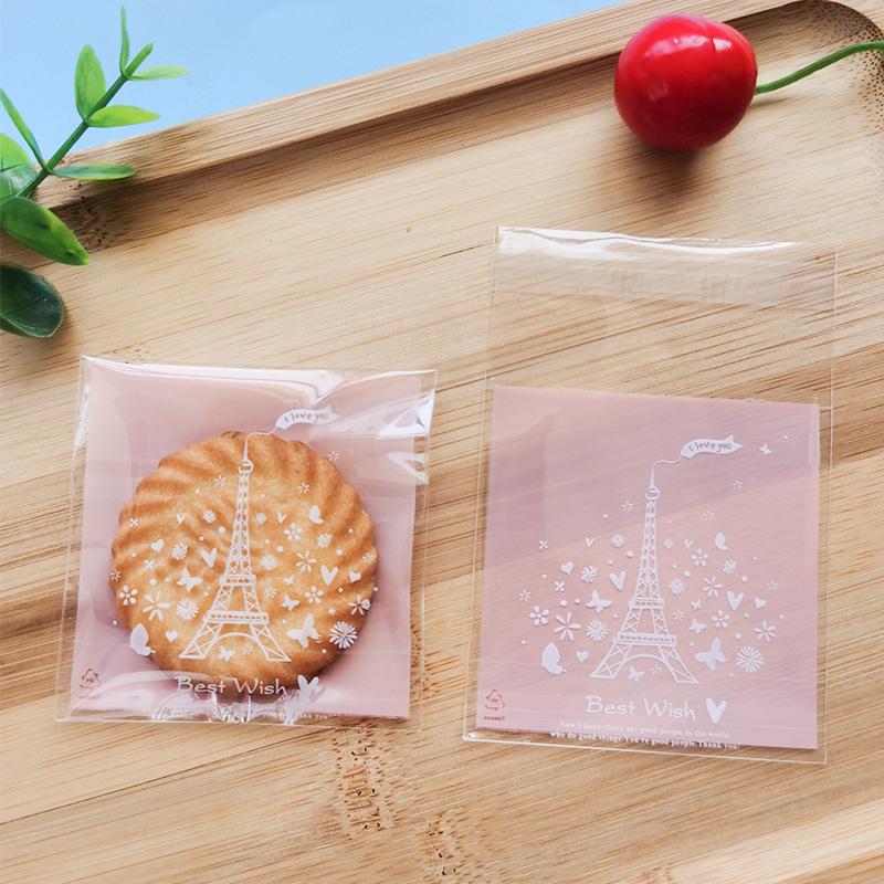 Sacchetti autoadesivi per biscotti e caramelle, 7x7, Confezione da 100