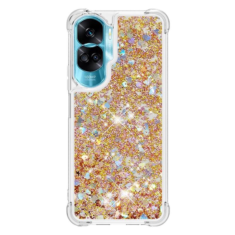 For Honor 90 Lite Case Cartoon Painted Pattern Quicksand Liquid Cover For Huawei Honor 90 Lite Honor90 90Lite Phone Case Fundas