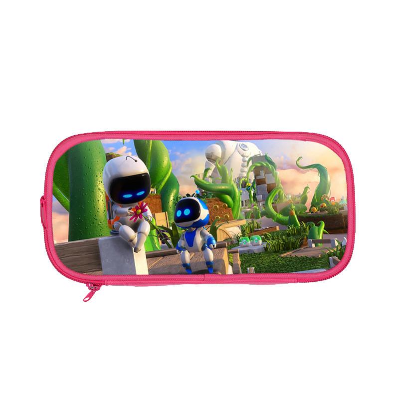 Astro Bot Themed Space Robot Double Layer Pen Pouch For Students And Young Creatives