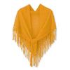 Casual Retro Knitted Shawls Solid Color Versatile Hollow Scarves Breathable Soft Tassels Shawls for Women