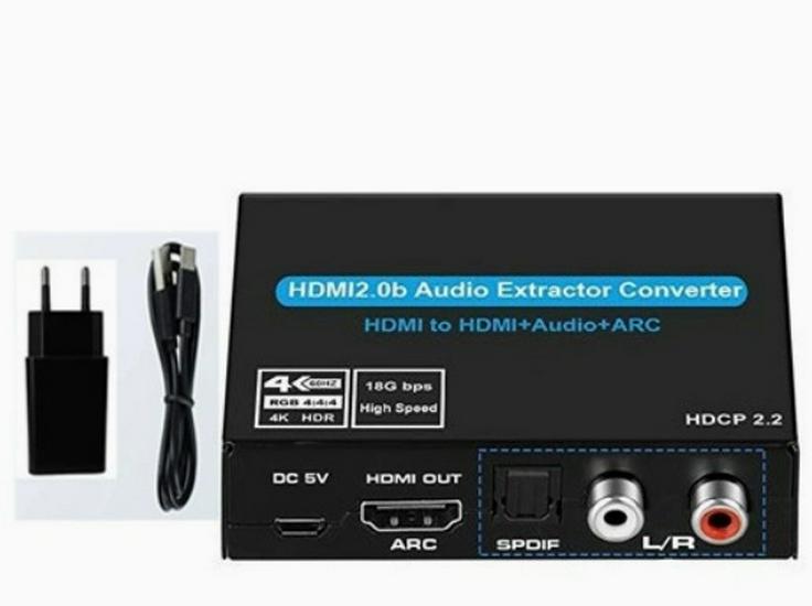 4K120Hz HDMI 2.0 Audio Splitter with Optical & ARC Support for 5.1 Sound