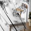 Black And White Dandelion Plant Sheer Curtains for Living Room Decoration Window Curtain Kitchen Tulle Voile Organza Drapes