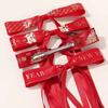 New Hair Clips Chinese Red Retro Ribbon Long Bow Hairpin Children's Hairstyle Styling Headwear New Year Gift Hair Accessories