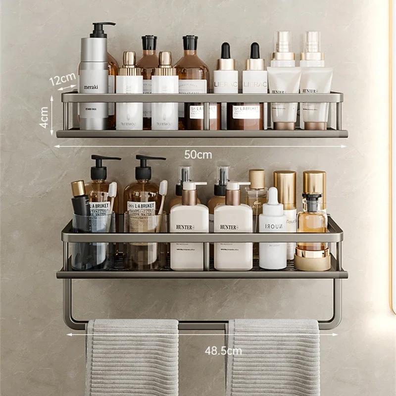 Black Bathroom Shower Room Storage Rack Toiletries Shelf Storage Is Perfect For Bathroom Item Storage