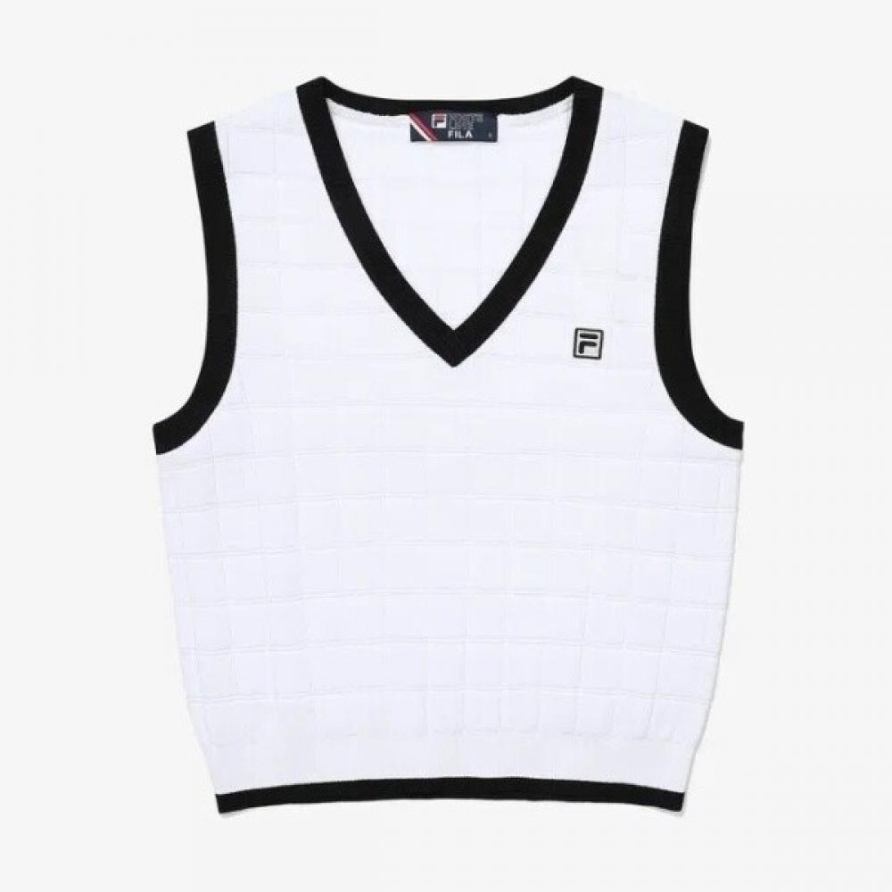 

Fila Knit V Neck Vest fs2Vtg2371fwhi 90(S)