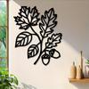 Metal Oak Leaf Wall Art Rust Resistant Iron Sculpture Garden Fence Outdoor Decor Home Accent