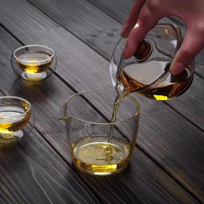 Creative Glass Gaiwan Tea Heat-resistant Proof High Temperature Kungfu Tea Set Cover Bowl Tea Bowl Household Teaware Accessories