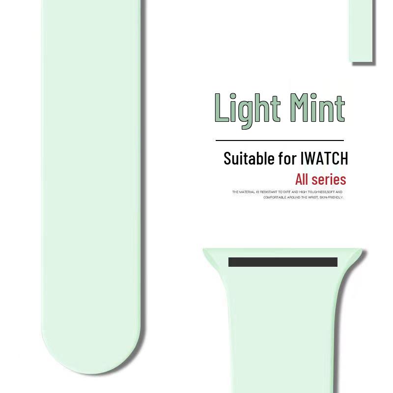 Apple Classic Solid Silicone Strap for iWatch 9/Ultra – Durable Solid Color Band