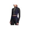 Under Armour Project Rock Johnson Lets Go Short Slim Fit Training Long Sleeve Cropped Jacket Women Jackets Black 1380194-002