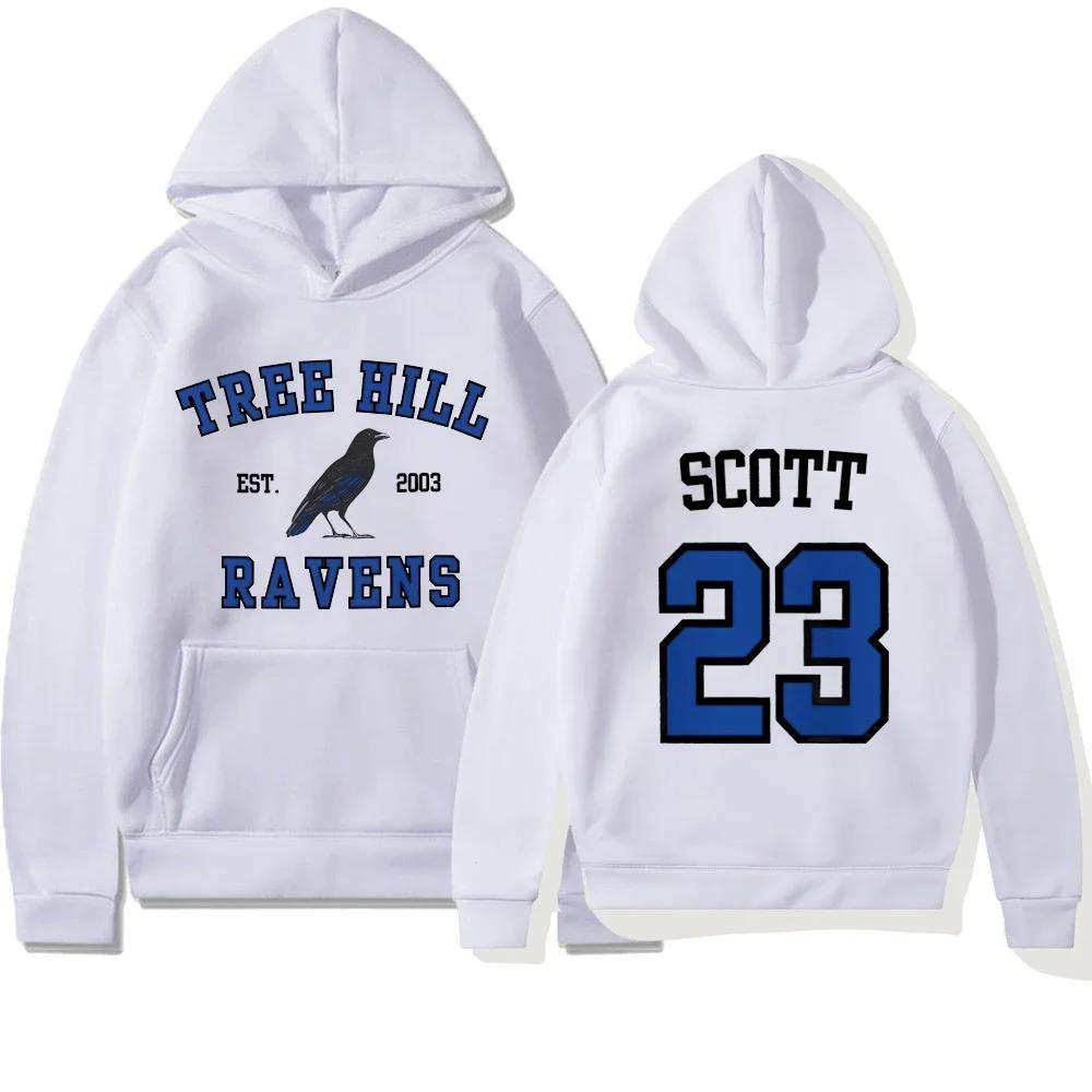 

TREE HILL RAVENS Hoodie One Tree Hill Nathan Scott 23 Hooded Sweatshirt North Carolina Tv Show Men Women Hoodies Oth Fans Gifts XXL синій