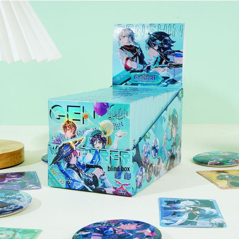 Anime LABUBU Fanmade 75MM Blind Box Button Badge - Double Flash Tinplate Laser Design