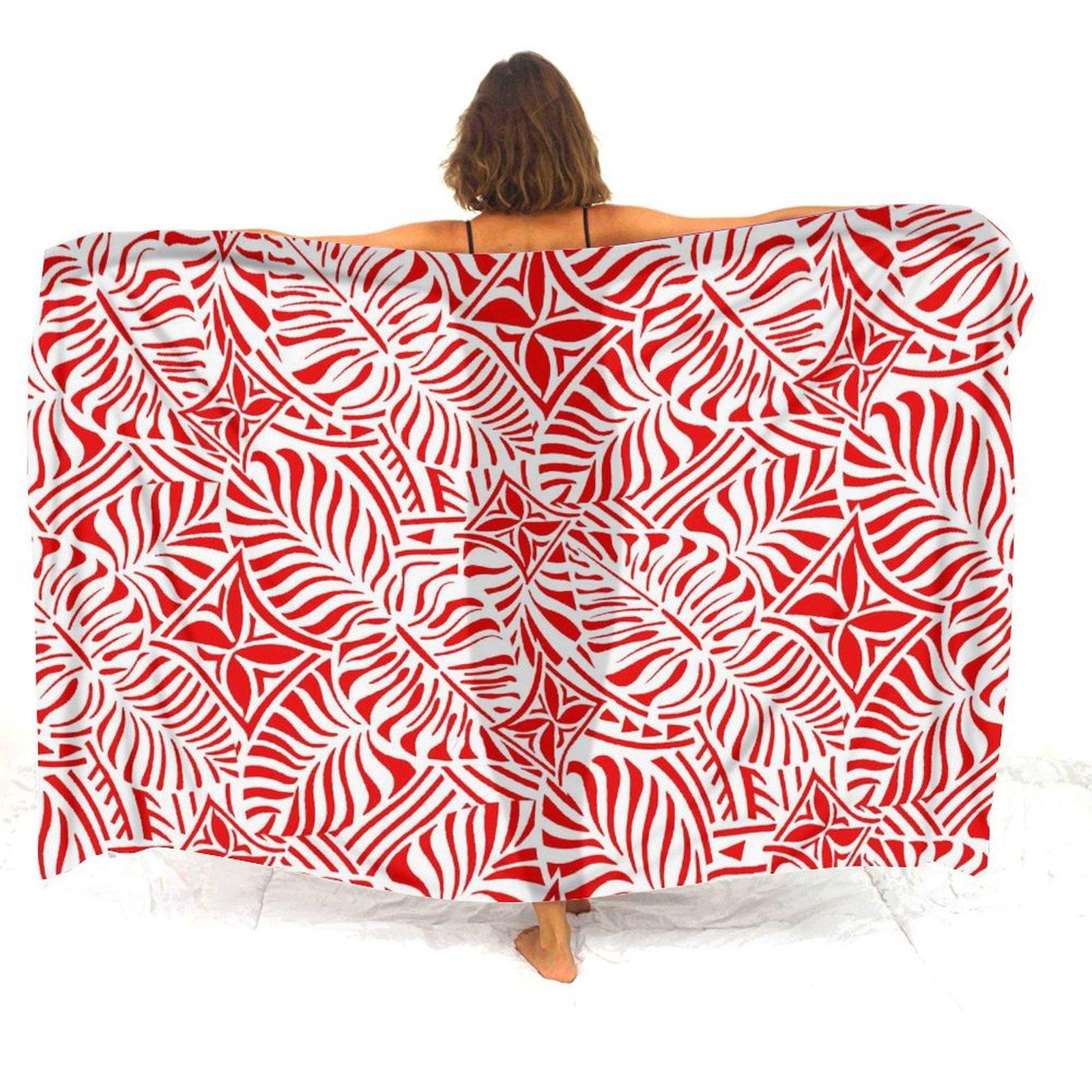 Samoa Fiji Islands Custom Sarong Polynesian Tribal Custom Style Quality Fabric Windproof Sun Protection Women S Drape 168X112cm