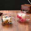 200ML Double-layer Glass Transparent Dried Flower Glass Coffee Milk Cup Creative Gift Thermal Insulation Water Cup